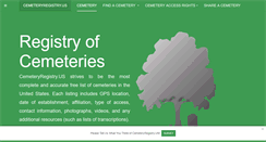 Desktop Screenshot of cemeteryregistry.us