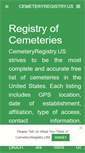 Mobile Screenshot of cemeteryregistry.us