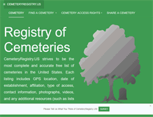 Tablet Screenshot of cemeteryregistry.us